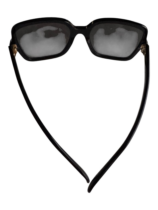 Givenchy Black Oversized Square Sunglasses Gold Logo Luxury Eyewear With Case